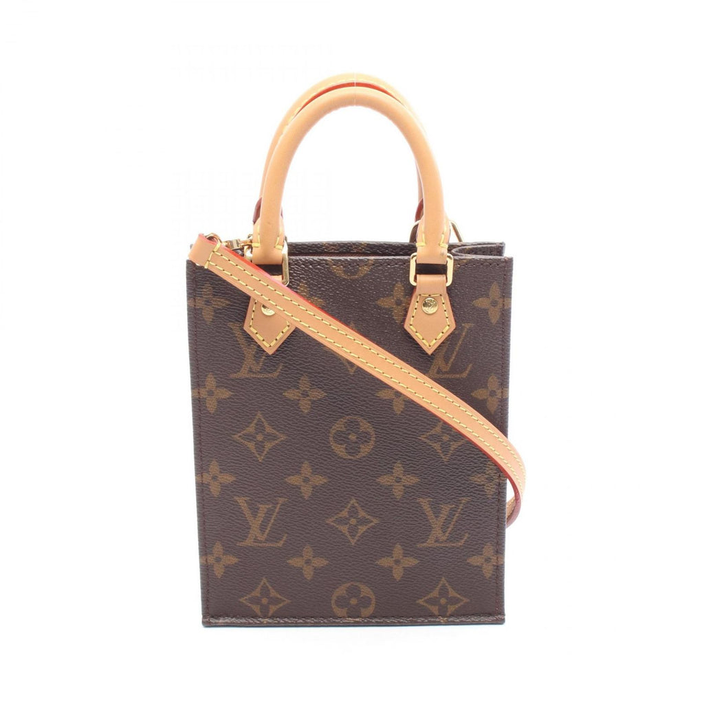 Louis Vuitton Handbag Sac Plat Canvas Leather Petite