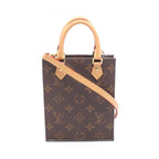 Louis Vuitton Handbag Sac Plat Canvas Leather Petite
