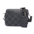 Louis Vuitton Shoulder Bag Trio Messenger Damier Graphite Canvas Leather