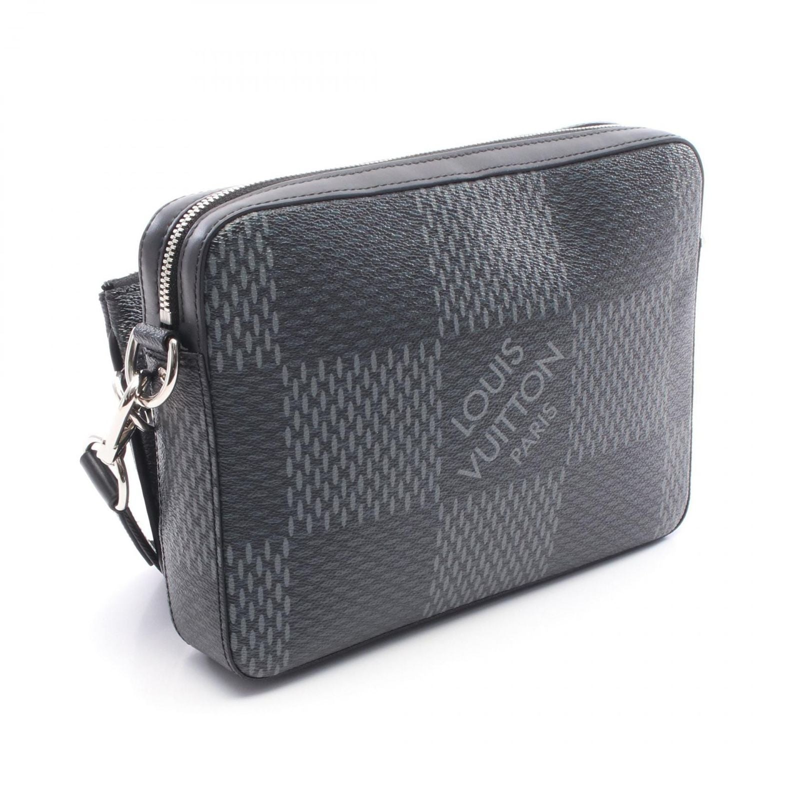 Louis Vuitton Shoulder Bag Trio Messenger Damier Graphite Canvas Leather — view 2
