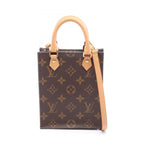 Louis Vuitton Handbag Sac Plat Monogram Canvas Leather Petite
