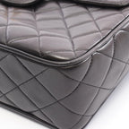 Chanel Shoulder Bag Black Lambskin Quilted Fringe Chain — view 9