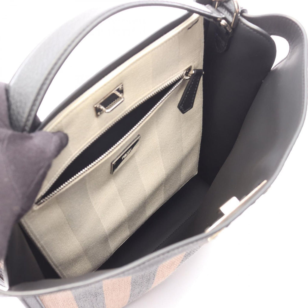 Fendi Tote Peekaboo X-Lite Fit Black Brown Leather — view 3