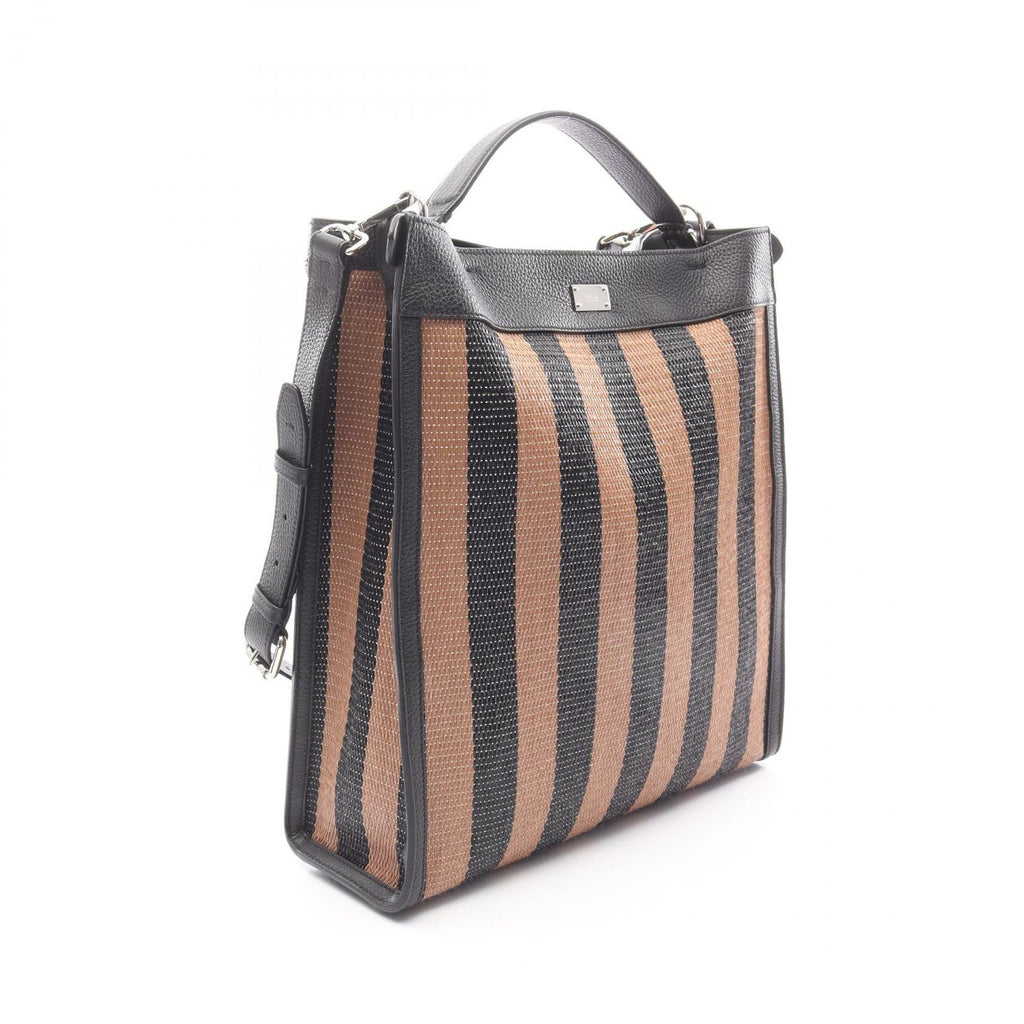 Fendi Tote Peekaboo X-Lite Fit Black Brown Leather — view 2