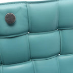 Bottega Veneta Shoulder Bag Padded Cassette Intrecciato Light Blue Leather Maxi — view 5