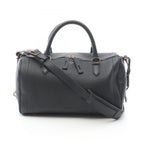 Celine Black Leather 2-Way Boston Bag