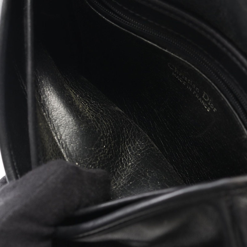 Dior Shoulder Bag Black Leather Vintage — view 5