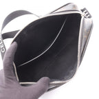 Celine Seri Shoulder Bag Triomphe Black Coating Ting Canvas Leather — view 3