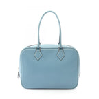 Hermes Handbag Plume 28 Blue Jean Leather Calf