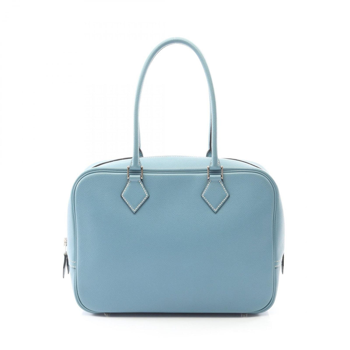 Hermes Handbag Plume 28 Blue Jean Leather Calf