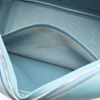 Hermes Handbag Plume 28 Blue Jean Leather Calf — view 6