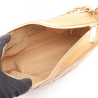 Chanel Shoulder Bag CC Logo Beige Caviar Leather Quilted CC Chang — view 3