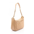 Chanel Shoulder Bag CC Logo Beige Caviar Leather Quilted CC Chang — view 2
