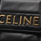 Celine Shoulder Bag Matelasse Monochrome Black Leather Chain — view 5
