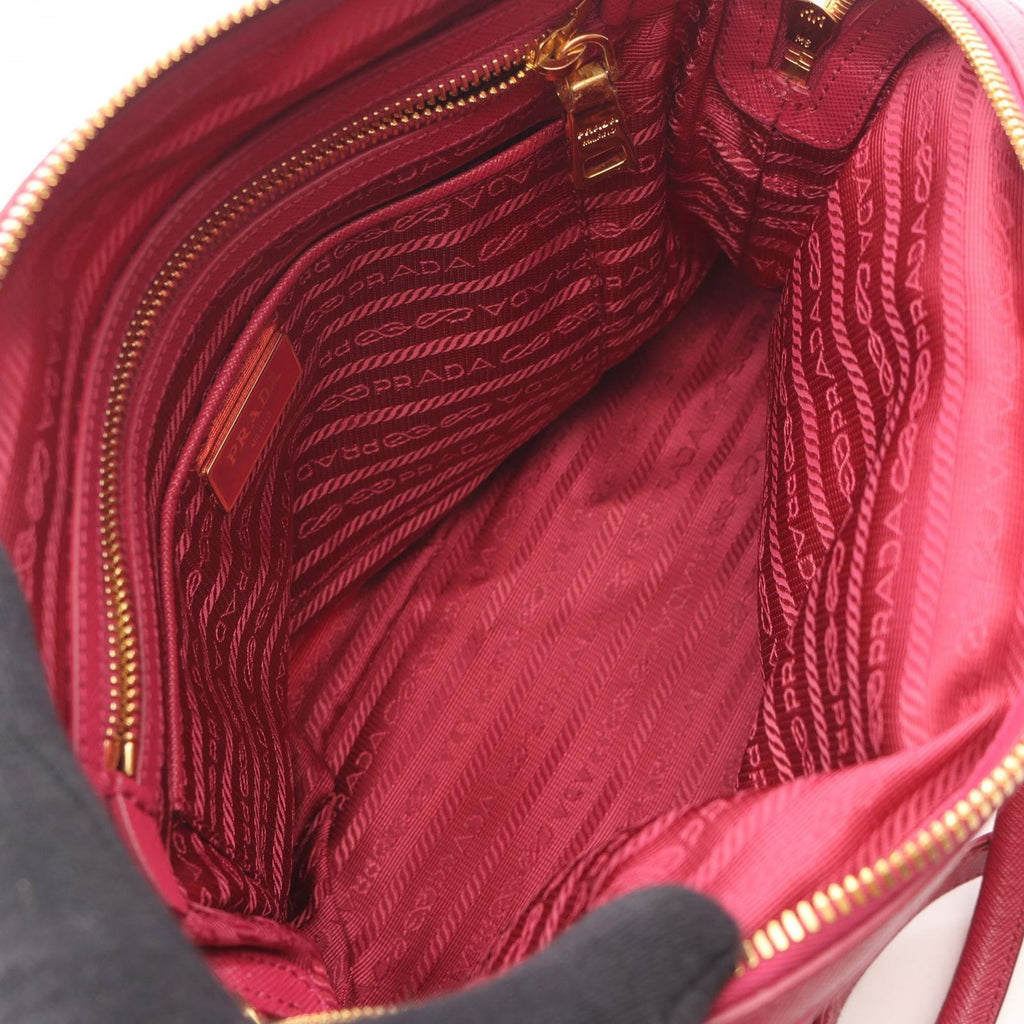 Prada Handbag Tessuto Saffiano Magenta Nylon Leather 2-Way — view 3