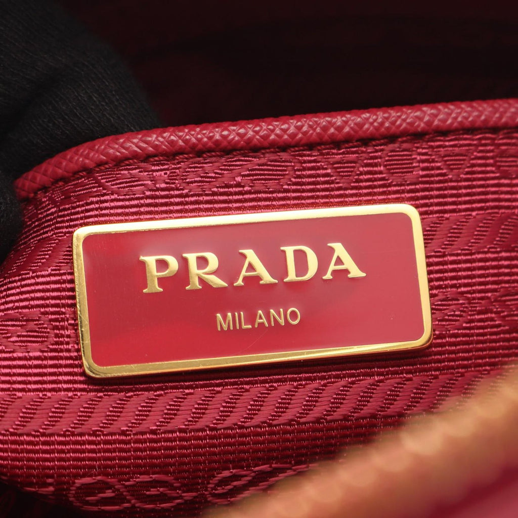 Prada Handbag Tessuto Saffiano Magenta Nylon Leather 2-Way — view 4