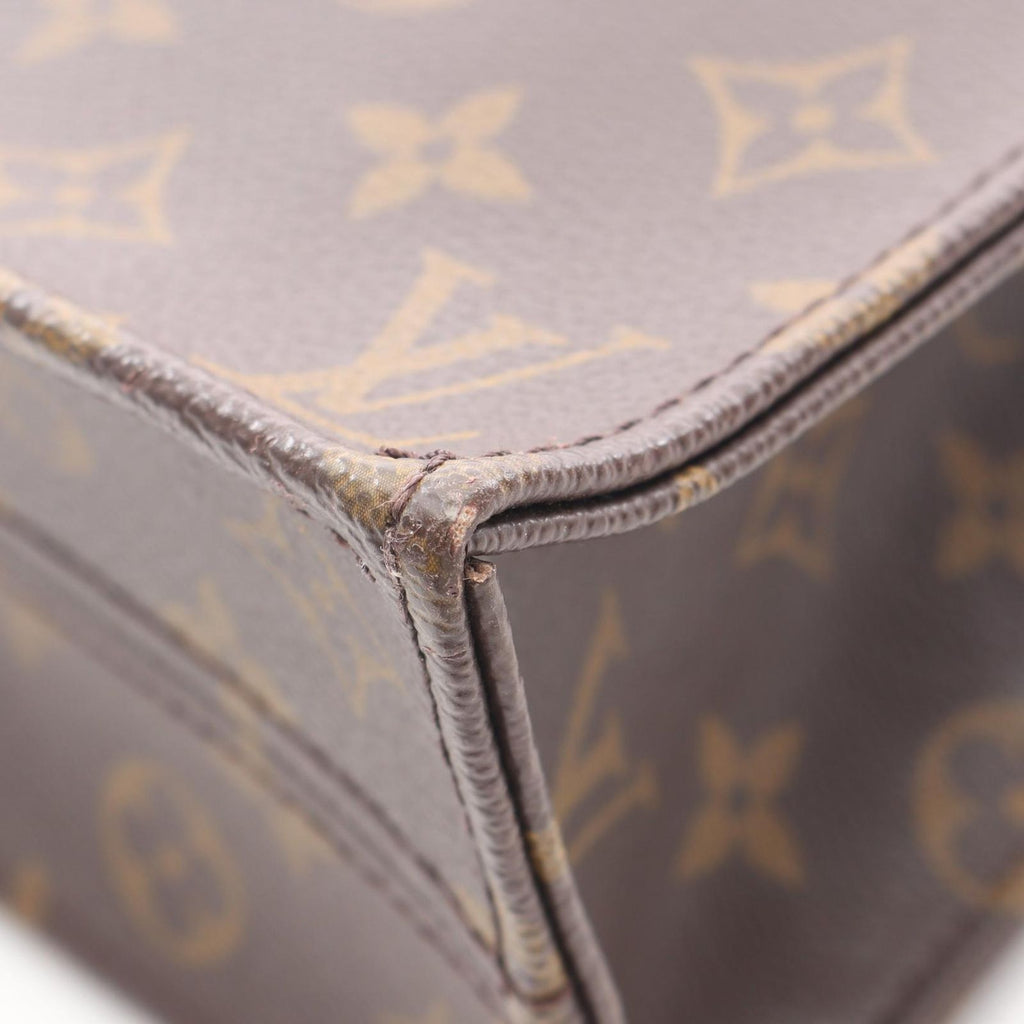 Louis Vuitton Tote Sac Plat Canvas Leather Sac Pla — view 9