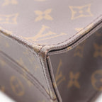 Louis Vuitton Tote Sac Plat Canvas Leather Sac Pla — view 9