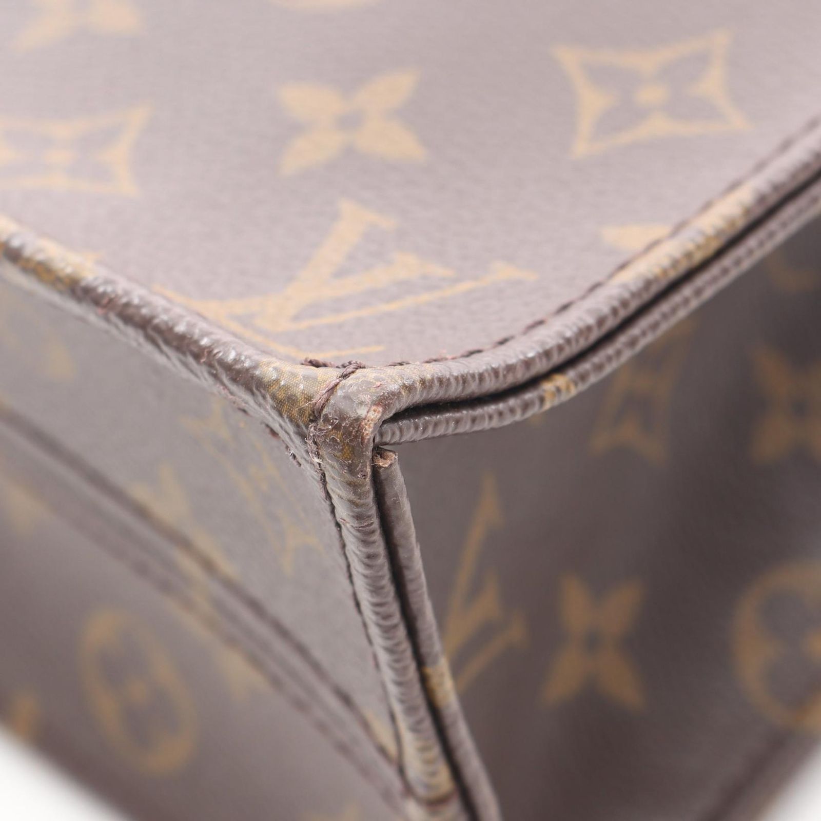 Louis Vuitton Tote Sac Plat Canvas Leather Sac Pla — view 9