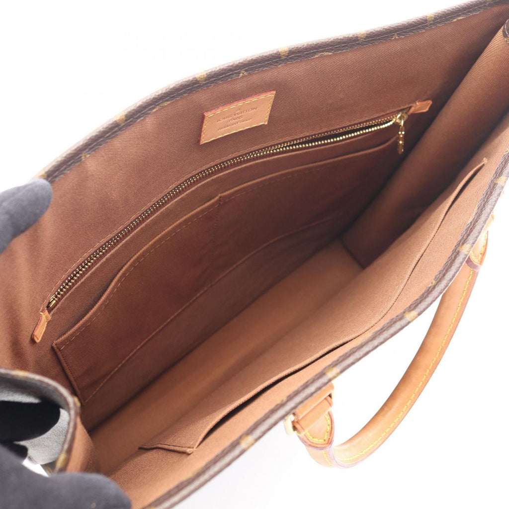 Louis Vuitton Tote Sac Plat Canvas Leather Sac Pla — view 3