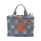 Celine Tote Small Cabas Small Caba Thais Denim Blue Triomphe