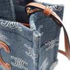 Celine Tote Small Cabas Small Caba Thais Denim Blue Triomphe — view 5