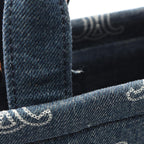 Celine Tote Small Cabas Small Caba Thais Denim Blue Triomphe — view 9