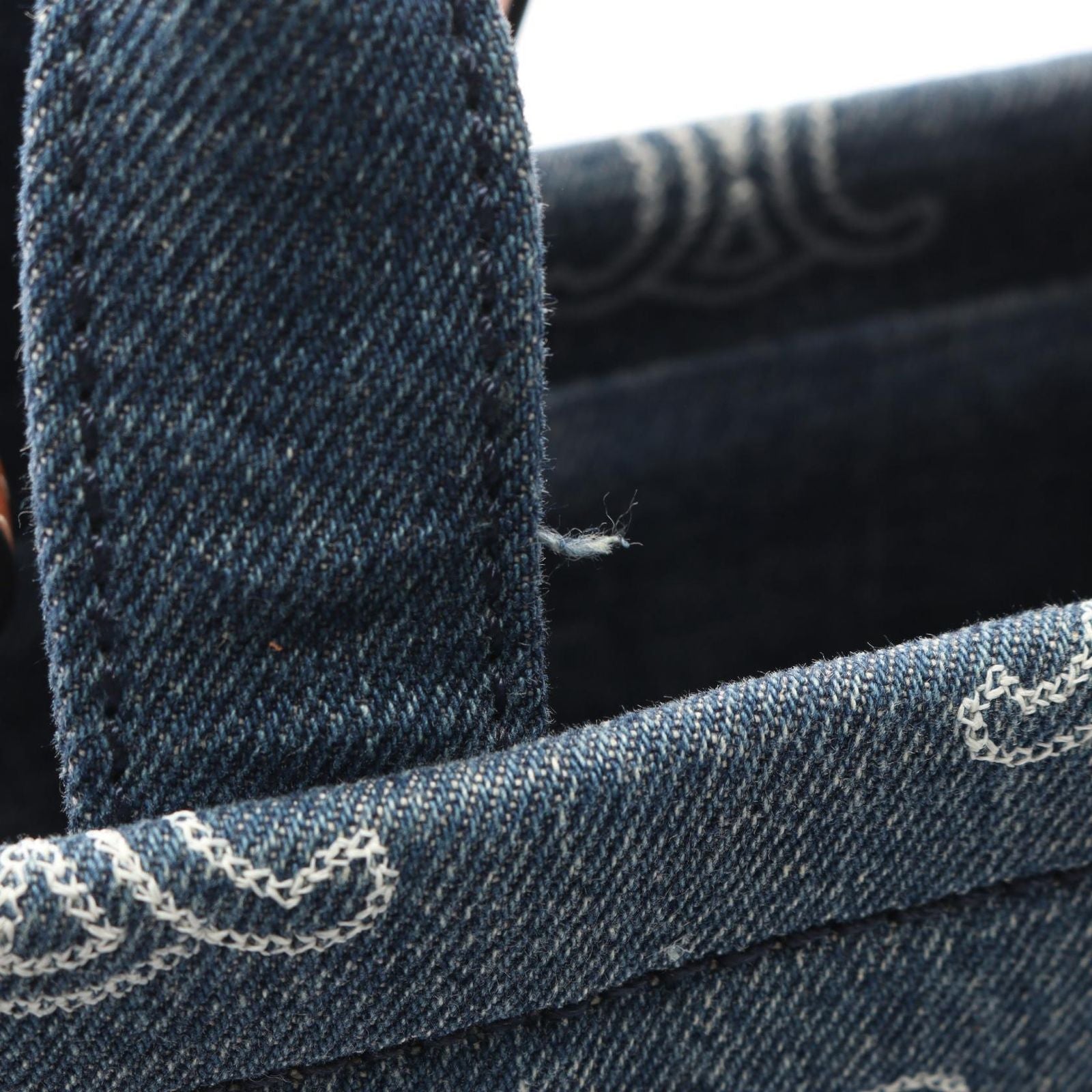 Celine Tote Small Cabas Small Caba Thais Denim Blue Triomphe — view 9