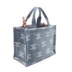 Celine Tote Small Cabas Small Caba Thais Denim Blue Triomphe — view 2