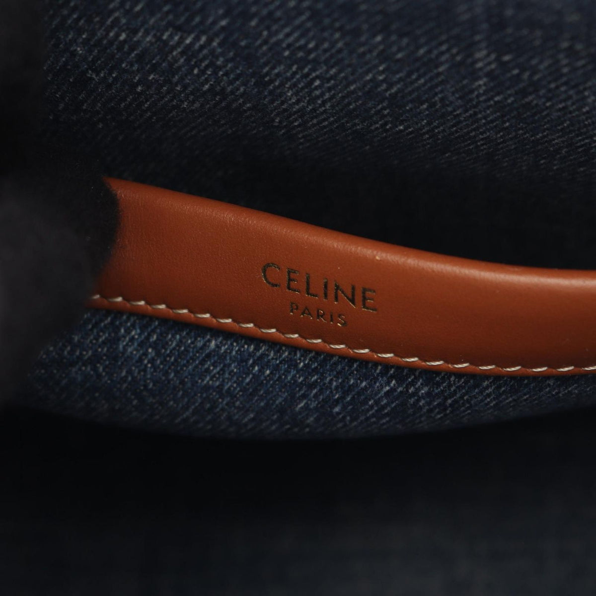 Celine Tote Small Cabas Small Caba Thais Denim Blue Triomphe — view 4