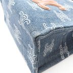 Celine Tote Small Cabas Small Caba Thais Denim Blue Triomphe — view 7