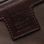 Fendi Shoulder Bag Zucca Black Brown Nylon Leather — view 4