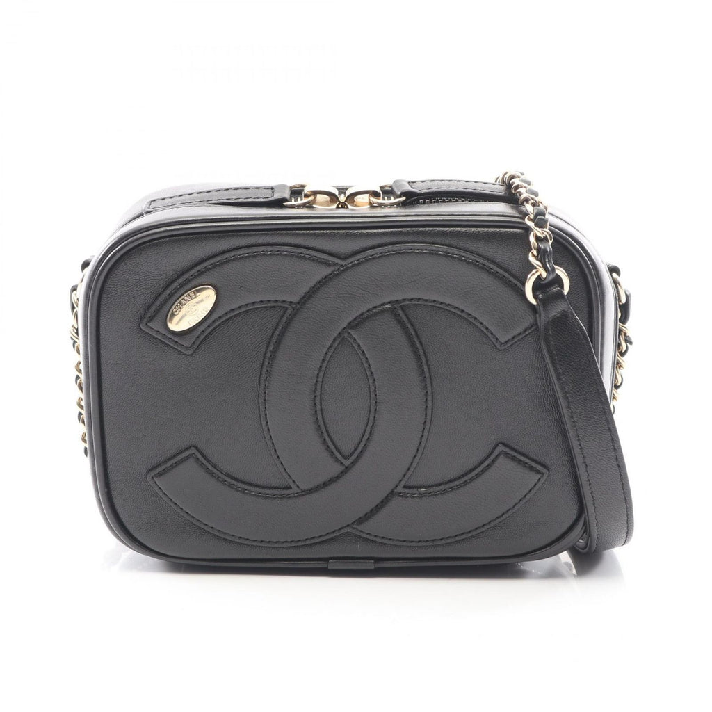 Chanel Shoulder Bag CC Logo Black Lambskin CC Mini