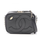 Chanel Shoulder Bag CC Logo Black Lambskin CC Mini