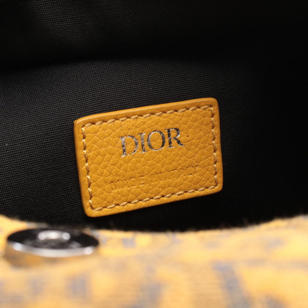 Dior Handbag Rango 26 Yellow Canvas Leather Black — view 4