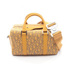 Dior Handbag Rango 26 Yellow Canvas Leather Black