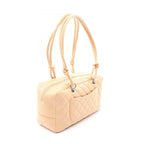 Chanel Shoulder Bag Cambon Line Beige Leather Patent — view 2