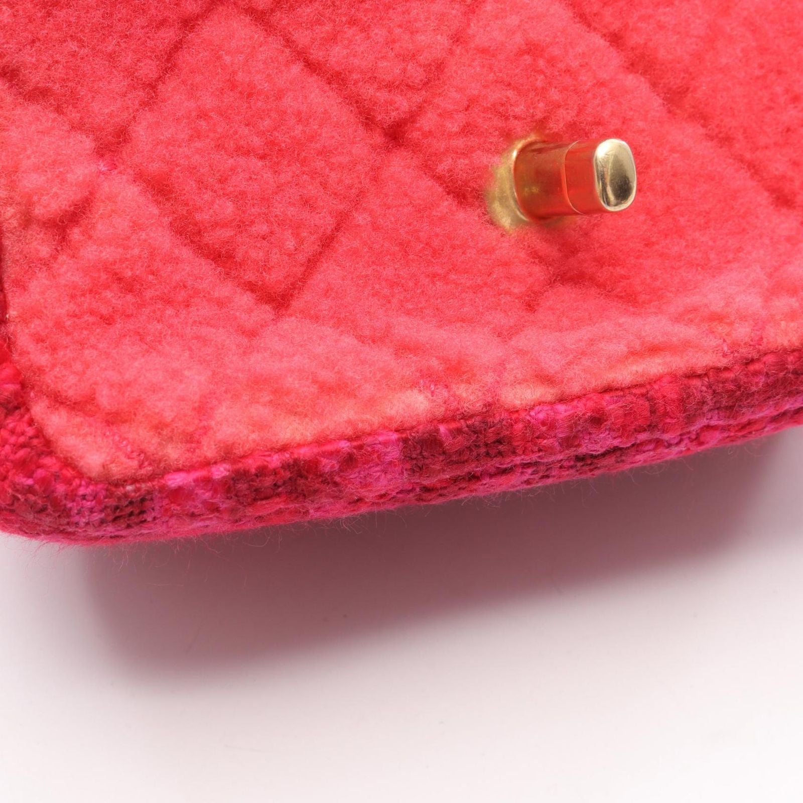 Chanel Shoulder Bag Mini Quilted Pink Fabric Chain — view 6