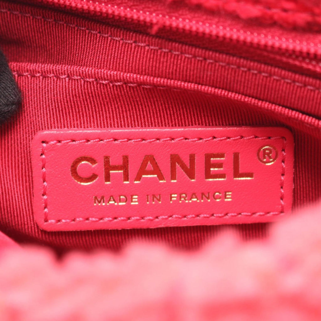 Chanel Shoulder Bag Mini Quilted Pink Fabric Chain — view 4
