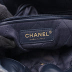 Chanel Backpack 22 Navy Leather 22 Quilted Chain — view 4