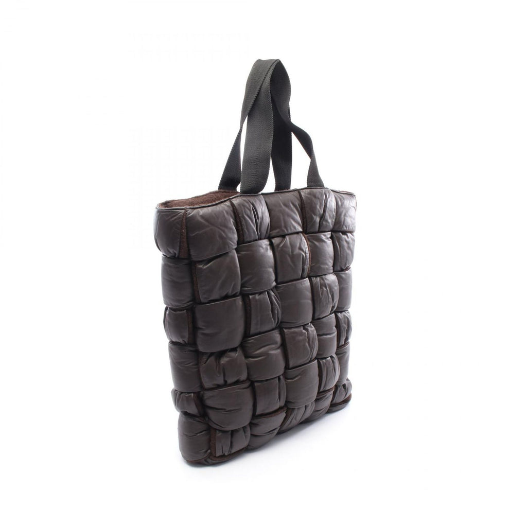 Bottega Veneta Tote Padded Quilted Dark Brown Leather Intrecciato — view 2