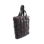 Bottega Veneta Tote Padded Quilted Dark Brown Leather Intrecciato — view 2