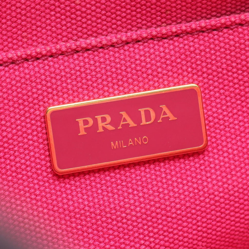 Prada Tote Canapa Fuchsia Pink Canvas 2-Way — view 4