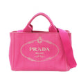 Prada Tote Canapa Fuchsia Pink Canvas 2-Way