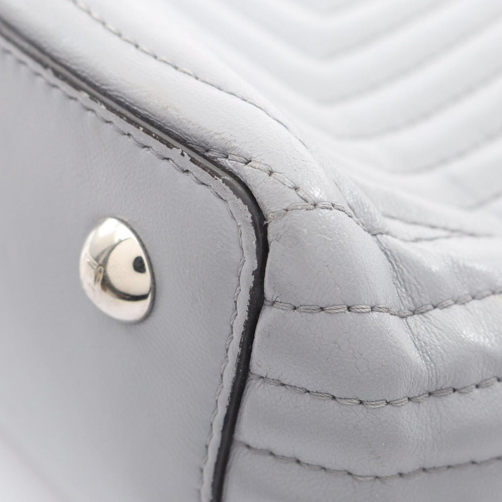 Fendi Shoulder Bag Dot Com Click Light Gray Leather Dot Com Chain — view 5