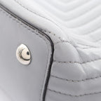 Fendi Shoulder Bag Dot Com Click Light Gray Leather Dot Com Chain — view 5