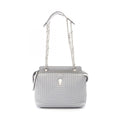 Fendi Shoulder Bag Dot Com Click Light Gray Leather Dot Com Chain
