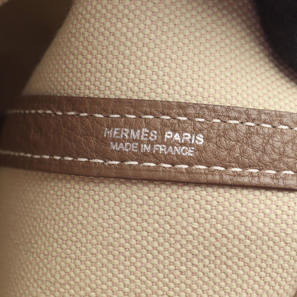 Hermes Tote Garden File PM Beton Etoupe Canvas Leather — view 4