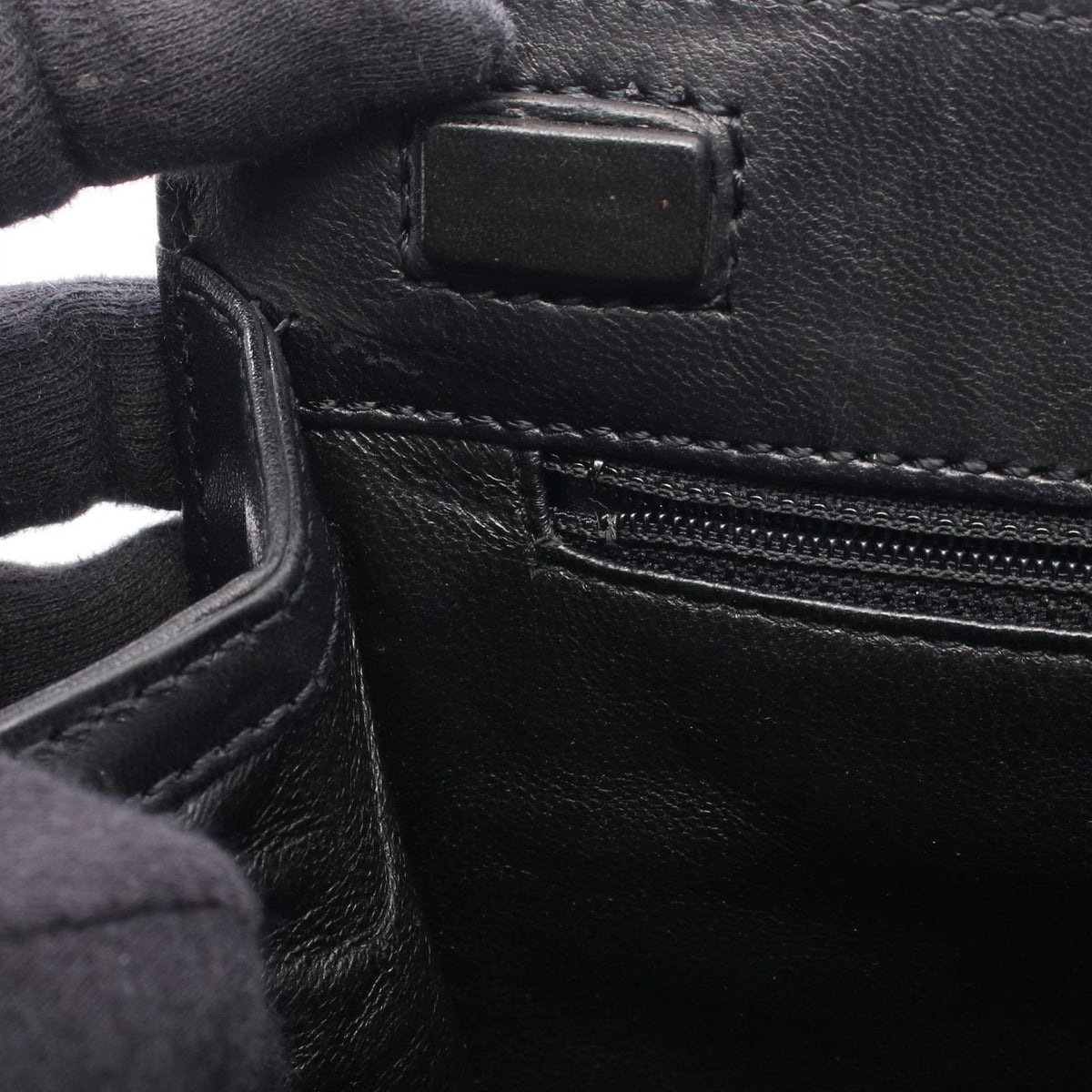 Chanel Shoulder Bag Quilted Black Leather — view 6