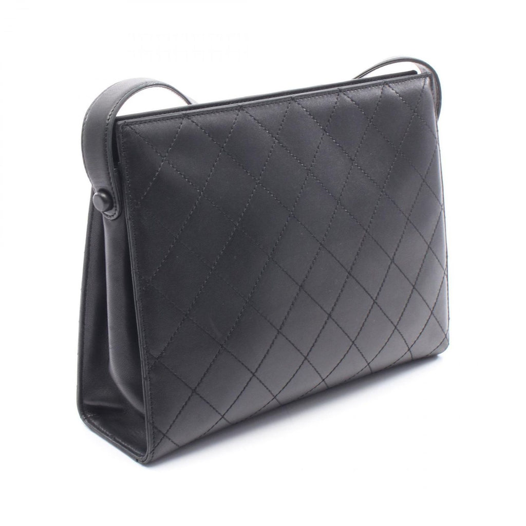 Chanel Shoulder Bag Quilted Black Leather — view 2